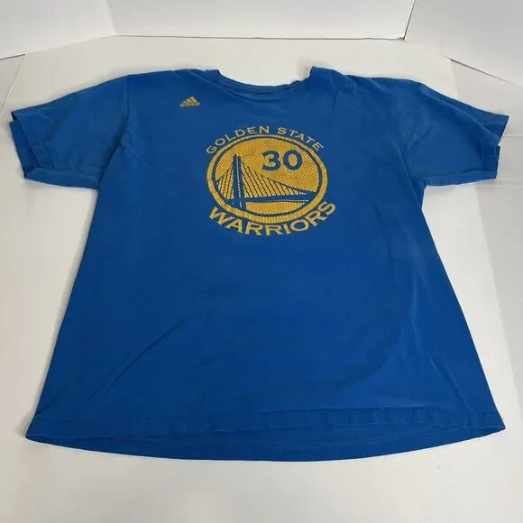 Golden State Warriors Stephen Curry T-Shirt, #30, Blue, Adidas XL - Picture 5 of 7